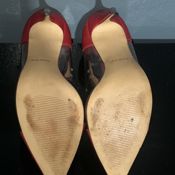 Aldo Red Transparent Heels - Picture 7 of 7